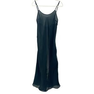 Victorias Secret Womens Y2K Whimsigoth Coquette Sheer‎ Satin Slip Dress Size S